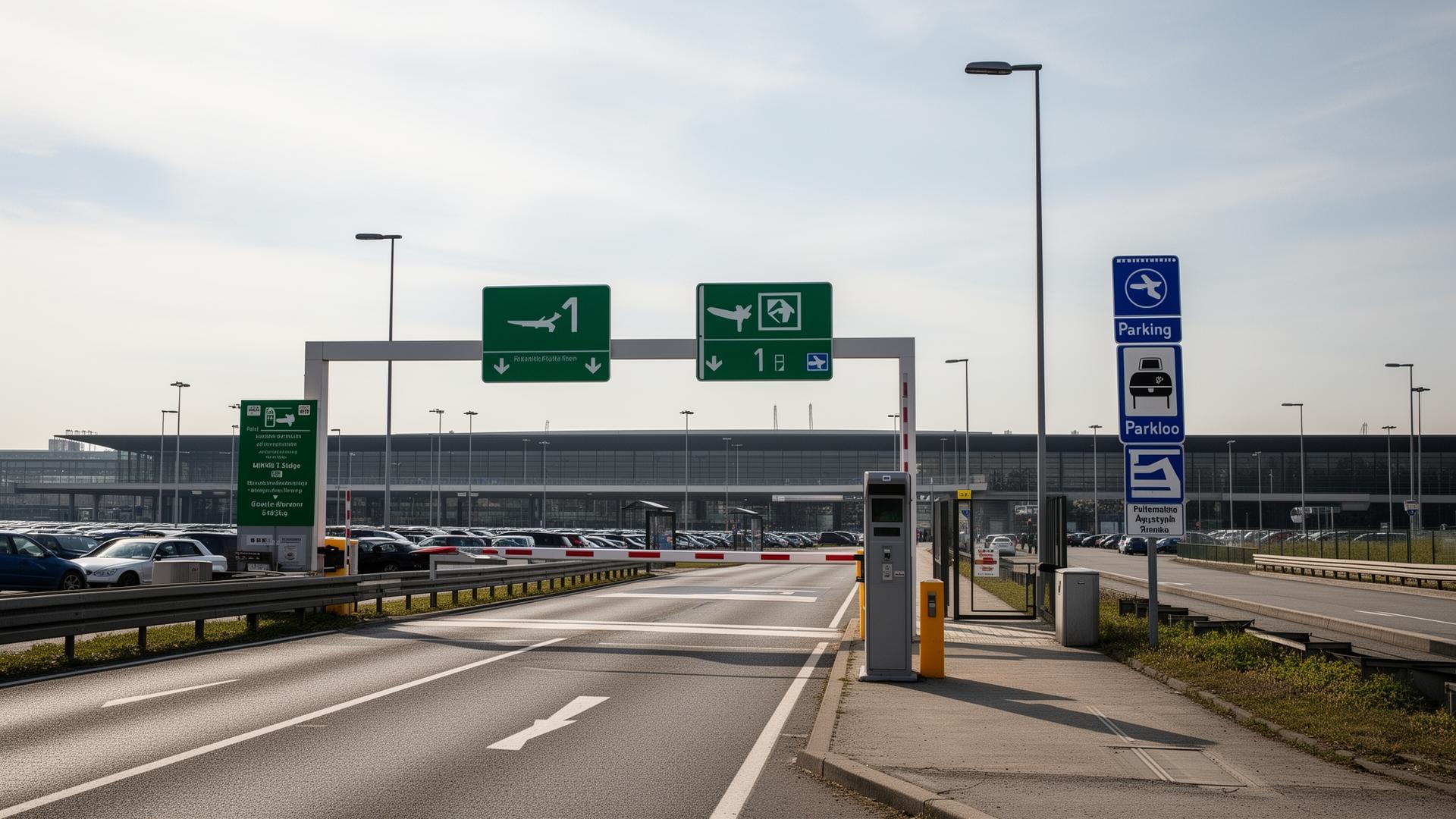 Airport parking area in Spain